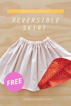 the reversible skirt sewing pattern is easy to sew, and it's great for beginners