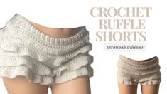 Crochet Shorts Tutorial Part 2, Crochet Bloomer Shorts, Crochet Bloomers Pattern Free, Things To Crochet As A Beginner, Pastel Crochet Ideas, Crochet Leg Warmers Tutorial, Crochet Bottoms Pattern Free