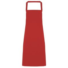 a red apron on a white background