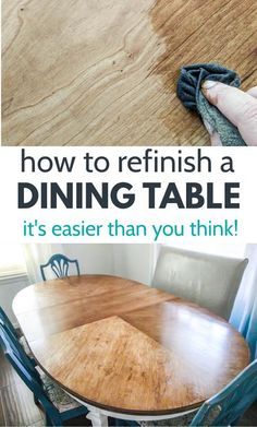 how to refinish a dining table it's easier than you think