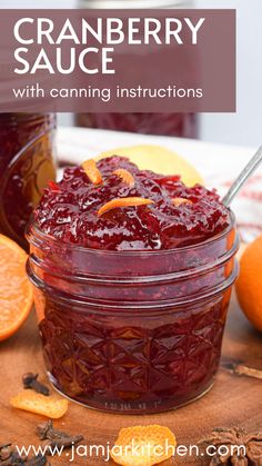 Homemade cranberry sauce jam Canned Cranberry Sauce, Homemade Cranberry Sauce, Pinterest Christmas