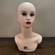 <p>Rubber Aspen Wigs Mannequin Head With Makeup Female Bust Store Display For Wig. Head is in great condition. The makeup is in tact and the paint is in excellent condition as seen in photos. There are marks on the top and back of the mannequins head. The mannequin doesn’t have its ears pierced. The mannequin has top eyelashes. See photos for more details.</p> Wig Heads, Store Mannequins, Female Bust, Wig Head, Ears Pierced, Mannequin Dress, Mannequin Head, Floral Hat, Mannequin Heads