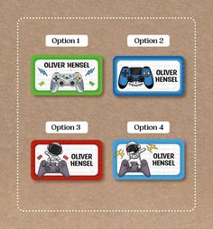 an image of four different game controllers for the nintendo wii system, with options to choose from