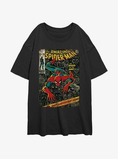 Oversized fit100% combed ring spun cottonWash cold; dry lowImportedListed in women's sizes Tall Hoodies, Plus Size Swim, Oversized Graphic Tee, Plus Size Fits, Sweaters And Jeans, Oversized T Shirt, Marvel Spiderman, Oversized Tshirt, Hot Topic