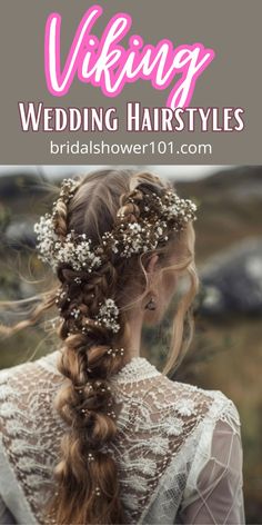 These hairstyles are so beautiful and aesthetically pleasing. It doesn’t matter if you have straight or curly hair. Or if you have light or dark hair, you could achieve this look for your wedding. Wedding Hair Rustic, Wedding Hairstyles Viking Braids, Norse Wedding Hair, Midevil Wedding Hairstyles, Celtic Bridal Hairstyles, Bride Braids Hairstyles, Viking Bridal Hairstyles, Scottish Wedding Hairstyles, Pagan Wedding Hairstyles