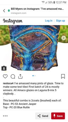 the instagram page on instagram com shows an image of a piece of art