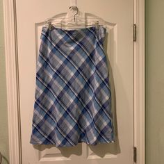 Great For Spring/Summer! Make Offer! Blue Plaid Skirt, Plaid Skirt, Plaid Skirts, Blue Plaid, Banana Republic, Womens Skirt, Color Blue, Dress Es, Plaid