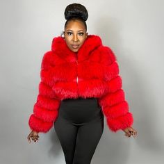 I Sell Genuine Fur Coats At Labatiste.Com. Ig@Shoplabatiste Available In Multiple Colors Red Long Sleeve Fur Coat For Winter, Red Long Sleeve Fur Coat For Fall, Red Fur Coat For Fall, Red Hooded Jacket For Spring, Red Long Sleeve Hooded Jacket For Spring, Fur Jackets For Women, Fur Jackets, Mens Fur, Coats Women