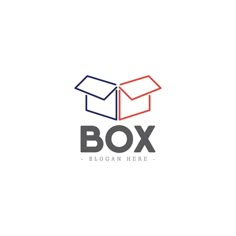 the box logo is shown in red, white and blue