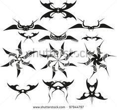 black and white illustration of bats