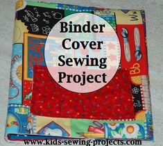 the binder cover sewing project is on display