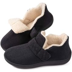 Treat your feet to a pair of RockDove Bootie Slipper--a remarkable fusion of comfort, support, and style. Adjustable velcro Strap design redefine the meaning of relaxation. They provide a secure and customized fit, prioritizing your foot health. The luxurious memory foam footbed cradles your feet with cloud-like cushioning, while the durable rubber sole ensures confident strides both indoors and outdoors. Relaxing with RockDove Slippers and step into a world of ultimate comfort. Size: 11 US Wome Fluffy Boots, Loafer Slippers, Shoes Boots Ankle, Slipper Shoes, House Slippers, Felt Art, Blouse Design, Shoes Women