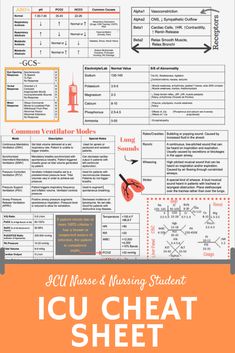 Nursing Information, Nursing Cheat, Critical Care Nursing, Nursing Mnemonics, Cardiac Nursing, Nurse Study Notes, Emergency Nursing, Nursing School Survival, Nursing School Tips