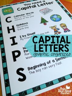 the capital letters are organized on top of each other to help students learn how to use capital letters