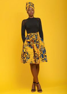 African Print Midi Skirt, African Skirts, African Fashion Designers, African Fashion Modern, African Styles