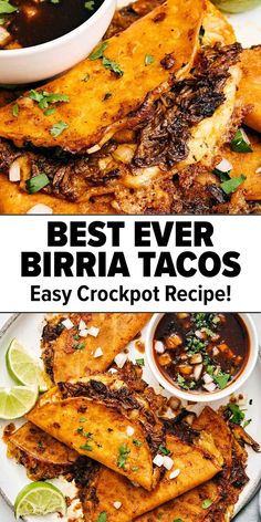 Beef birria tacos recipe Quesabrilla Tacos Crockpot, Street Tacos Birria, Traditional Taco Recipes, Easy Dinner Recipes For Four, Homemade Birria Tacos Recipe, Dipping Tacos Recipe, Birra Tacos Crockpot, Casa Birria Tacos, Easy Crock Pot Birria Tacos