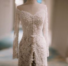 a dress on display in a store window