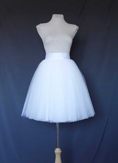 White Tulle Skirt . Tea length tulle skirt by lolablooming on Etsy Full Tulle Pleated Skirt, Elegant Tutu Dress With Tulle Skirt For Wedding, White Organza Tutu Dress With Tulle Skirt, Elegant Organza Petticoat With Tulle Skirt, Voluminous Tulle Skirt For Wedding, Fitted Tulle Skirt For Bridesmaids, Tulle Tiered Skirt For Wedding, White Tulle Skirt For Wedding, Tiered Tulle Skirt For Wedding