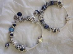 Dark Blue Pandora Bracelet, Blue Charm Bracelet, Pandora Charms Blue, Blue Pandora Charms, Blue Pandora Bracelet, Pandora Azul, Spoiled Girl