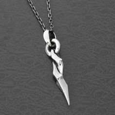 Made by GLAM SCALE thorn rose flower gothic abstract Silver Necklace Chain included Made in Japan Silver Necklace Chain, Silver Chain Necklace, Necklace Chain, Rose Flower, Chains Necklace, Made In Japan, Arrow Necklace