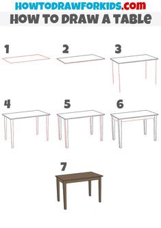 how to draw a table for kids