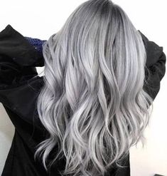 Silver Hair Color, Silver Grey Hair, Silver Blonde, Super Hair, Grey Hair Color, Hair Colours, Cool Hair Color