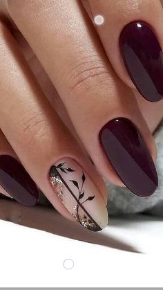 Maroon Acrylic Nails, Burgundy Acrylic Nails, Diy Bts, Pink Tip Nails, Plum Nails, Unghie Nail Art, Beauty Hacks Nails, Art Deco Nails, Romantic Nails