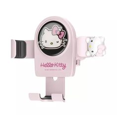 the hello kitty phone holder is pink