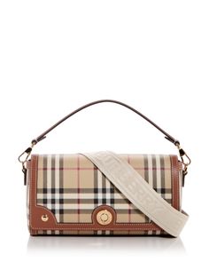 Burberry Small Note Top Handle Crossbody Burberry Handbags Classic, Burberry Fashion, Burberry Purse, Cheque Design, Pretty Bags, Burberry Handbags, Autumn Winter Fashion, Cross Body Handbags, Leather Trims