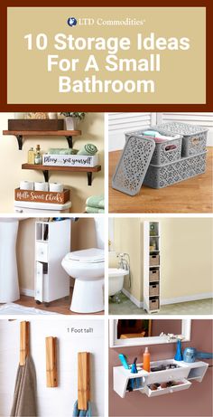 the top ten storage ideas for a small bathroom with lots of space to put items in