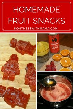 homemade fruit snacks with oranges and jam