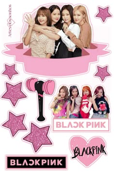 blackpink wallpaper with pink stars