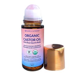 Discover the natural wonders of our Organic Castor Oil Roll-On, carefully bottled in amber glass for quality preservation. The rose quartz roller offers a soothing application experience, effortlessly distributing the nourishing Castor Oil for your skin's delight. Embrace the benefits of 100% pure, hexane-free, USDA certified organic, extra virgin Castor Oil. Pamper your skin with a product that truly cares for your well-being. Our Castor Oil Roll-On is versatile and convenient to use, allowing Rose Quartz Roller, Products For Hair, Quartz Roller, Body Roller, Castor Oil Packs, Organic Castor Oil, Daily Beauty Routine, Jamaican Black Castor Oil, Black Castor Oil