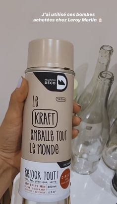 a person holding a can of kraff gambale tout le mondee