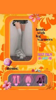 Leg Warmer Hack Dress To Impress, Boots With Leg Warmers, Dti Codes, Beauty Treatments Skin Care, Kill It With Fire, House Decals