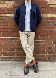 Japanese Street Fashion Men, Dad Outfits, Classy Streetwear, Gitman Vintage, Ivy League Style, Mens Outfit Inspiration, Shoes Outfit, Men's Casual Style