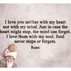 an old man with a turban on his head and the words i love you nether with my heart not with my mind