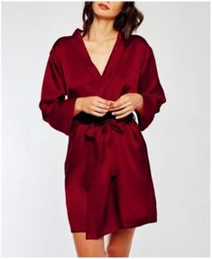 Satin Ultra Soft Lounge Robe, Wrap | macys.com Delicate Lingerie, Silky Robe, Satin Hands, Lounge Robes, Satin Lingerie, Sleepwear & Loungewear, Stretch Satin, Kimono Fashion, Length Sleeve