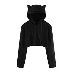 Cropped Tumblr, Harajuku Hoodie, Rave Party, Crop Top Hoodie, Women Hoodies, Cat Hoodie, Long Sleeve Jumper, Crop Top Sweatshirt, Jacket Hoodie