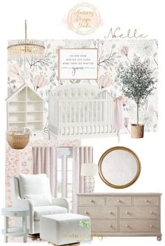 noelle's nursery (1) Chic Baby Girl Nursery, Girly Nursery Ideas, Nursery 2024, Nursery Hacks, Girly Nursery, Planning Life, Blush Nursery, Nursery Designs, Rose Nursery