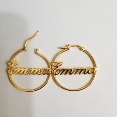 They Are Beautiful Earrings That Read Emma My Name ,Ordered And By Mistake They Placed My Order For 2no Returnsplease Read Carefully Description, The Earrings Are Gold Over Sterlingpriced To Sell Earrings Color, Jewelry Gold, My Name, Beautiful Earrings, To Sell, Gold Jewelry, Gold Bracelet, Jewelry Accessories, Fine Jewelry