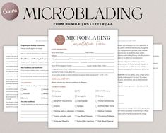 The Microblading Form is the perfect solution for the modern esthetician! This innovative Canva template enables beauty salons to maintain professional standards while caring for their clients. With these editable and printable forms, you can customize a microblading consultation form tailored to your salon's specific needs. Beauty Forms, Consent form, Estetician Forms, Esthetician template, Eyebrow Forms, Eyebrow form, Lash artist, Microblading, Microblading Forms, Microblading consent, Permanent Makeup, Salon Forms, salon intake form ► SIZES: US Letter Size A4 Size ► WHAT WILL YOU GET? Microblading Form (05 Pages)  (Size of the template is fixed and cannot be changed) ► SPECIFICATIONS 1. Instant download 2. Text is customizable on Canva 3. Easy to edit 4. Download and use multiple times Microblading Room Set Up, Consent Letter, Esthetician School, Spa Flyer, Printable Forms, Esthetician Room Decor, Esthetics Room, Esthetician Marketing