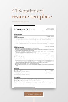 a professional resume template with an orange and brown border on the bottom right hand corner