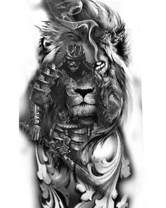 Chest Tattoo Drawings, Tato Maori, Warrior Tattoo Sleeve, Lion Art Tattoo, Tiger Tattoo Sleeve, Mechanic Tattoo, Spartan Tattoo, Lion Tattoo Sleeves, Mens Lion Tattoo