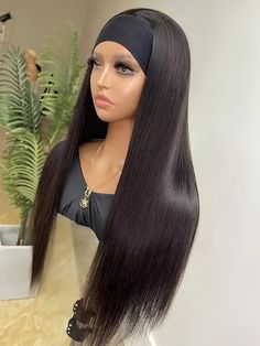 Hair Name: Headband Wig Hair Style: Straight Hair Length: 8-30 inch Wig Weight: 200-320g/Wig (Depending on Lengths and Density) Color: Natural Black Density: 180% Cap Size: Medium, about 22.5inches Quality: 100% Virgin Human Hair Last for One More Year Hairline Headband Shipment: DHL, FedEx, or UPS 5-7 business days. •Quick & Easy: guleless wig, Zero Skill is needed for Install •Soft & Smooth, Manageable & Comfortable •Easy to maintain and beginner-friendly •Soft & Smooth virgin hair that's Easy Straight Headband Wig, Diy Hair Wig, Amber Hair, Buy Wigs, Headband Wig, Hair Shedding, Beautiful Wigs, Hair Laid, Hair Straight