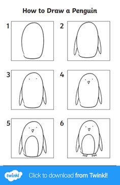 how to draw a penguin Penguin Directed Drawing Preschool, Prek Penguin Crafts, Arctic Art Preschool, How To Draw A Penguin Step By Step Easy, Directed Drawing Penguin, Penguin Directed Drawing For Kids, Penguin Process Art, How To Draw A Penguin Step By Step