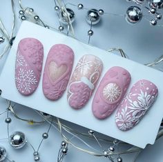 2023 Winter Nails, Nail Art Noel, Xmas Nail Art, Holiday Nail Designs, Sweater Nails, Christmas Nails Acrylic, Winter Nail Art, Festival Nails