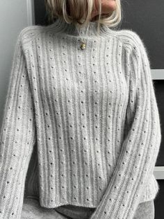 Rikke Sweater by Rikke Jönsson, No 1 kit  (UK, DE, SE, NO) Beginner Knitting Projects, Knitting Kit, Lace Knitting Patterns, Learn How To Knit, Knit In The Round, Knitting Kits, Knit Sweaters, Knitting For Kids, Knitting Women