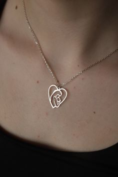 This cute 925 sterling silver necklace is a must for every woman. Can be worn alone, or layered with other necklaces for a trendier look. This silver animal necklace comes in a beautiful box, gift-ready!  ❤️ It would be an amazing gift for Anniversary, Birthdays, Christmas, Mother's Day, Women's Day. FEATURES - Material: High Quality Solid 925 Sterling Silver - Pendant height: 2 cm - Pendant width: 2 cm - Color Options: Silver, Yellow Gold, Rose Gold - Chain length 16 inches, 18 inches or 20 inches ❤️Production Techniques: Handmade and Laser Cutting (for High Quality) PACKING ❤️ All products are ready to be sent to you in stylish gift boxes. Also, there is no need for gift wrapping. SHIPPING AND RETURN - Production is made according to the order and delivered to the cargo next day. - Shipp Nickel-free Double Heart Sterling Silver Necklace, Hypoallergenic Pendant Jewelry For Mother's Day, Sterling Silver Heart Necklace For Birthday And Mother's Day, Sterling Silver Heart Necklace For Mother's Day Birthday, Sterling Silver Pendant Charm Necklace For Mom, White Gold Charm Necklace For Mother's Day, Mother's Day White Gold Charm Necklace, Hypoallergenic Sterling Silver Necklaces For Mother's Day, Hypoallergenic Sterling Silver Necklace For Mother's Day