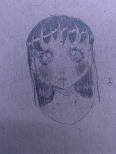 a drawing of a girl with long hair